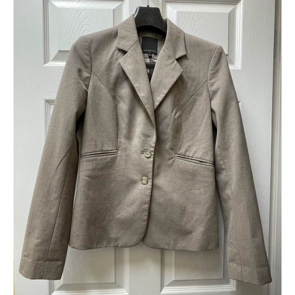 The Limited Women's Collection Beige Tan Lapel Blazer Jacket Sz 6 Classic Sharp - Picture 2 of 14